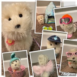 American Girl Coconut Dog and Accessories